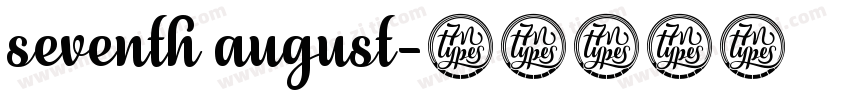 seventh august字体转换
